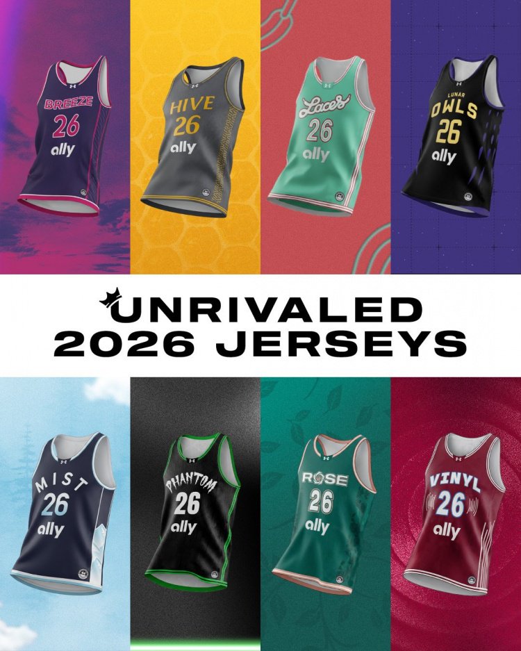 李月汝将参赛！Unrivaled女篮联赛发布新赛季各队球衣！