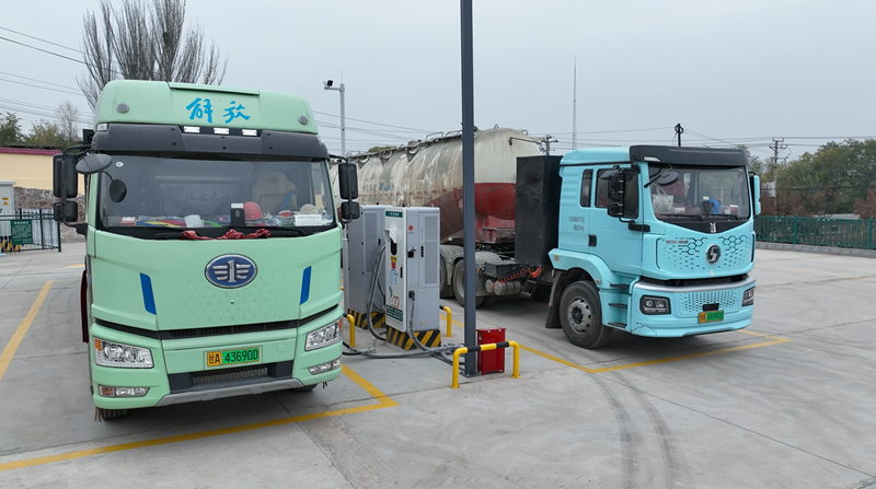 国网甘肃电力首座重卡专用充电站在永登投运