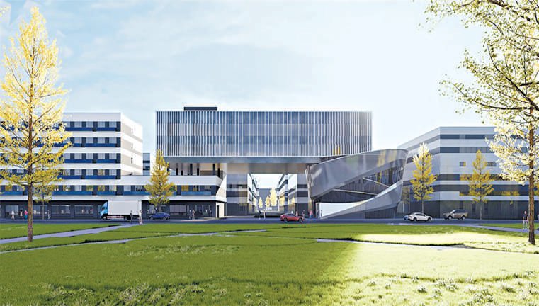 　　生态港顺义园1号地项目效果图。