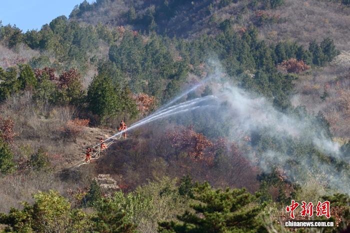 森林防滅火演練現場。北京市園林綠化局供圖