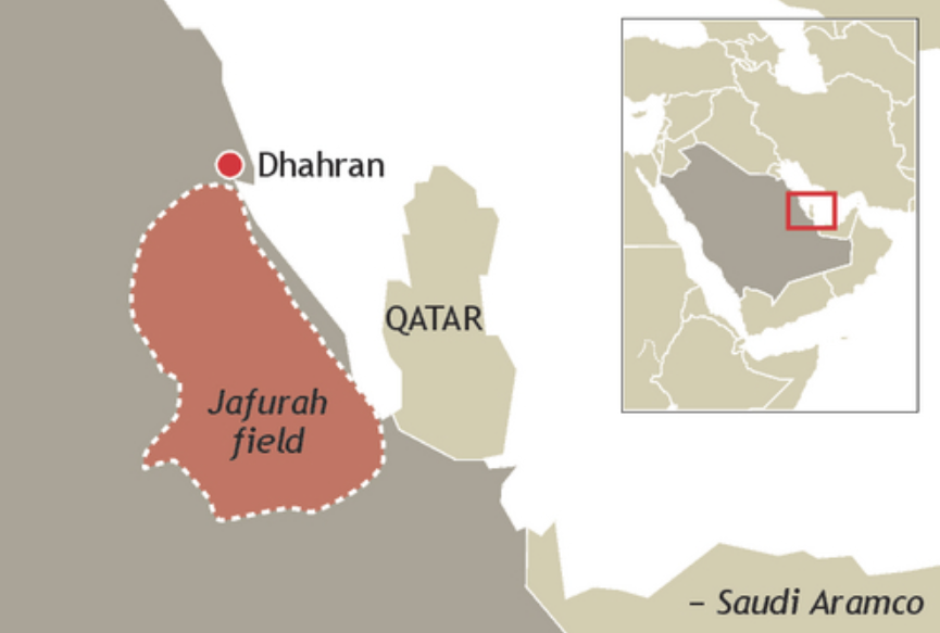 （贾富拉气田所在位置）