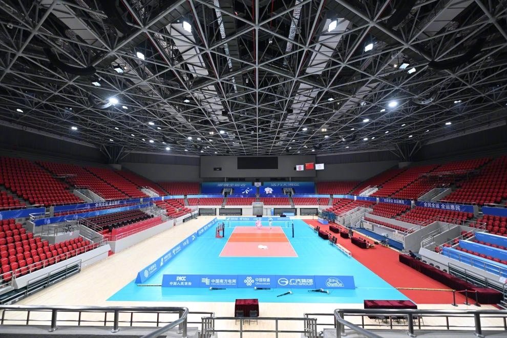 广州天河体育中心体育馆。新华社发