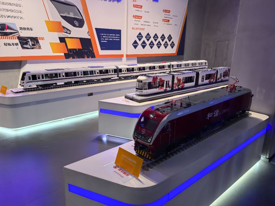 中车株机产品模型。（冉黎黎/图）