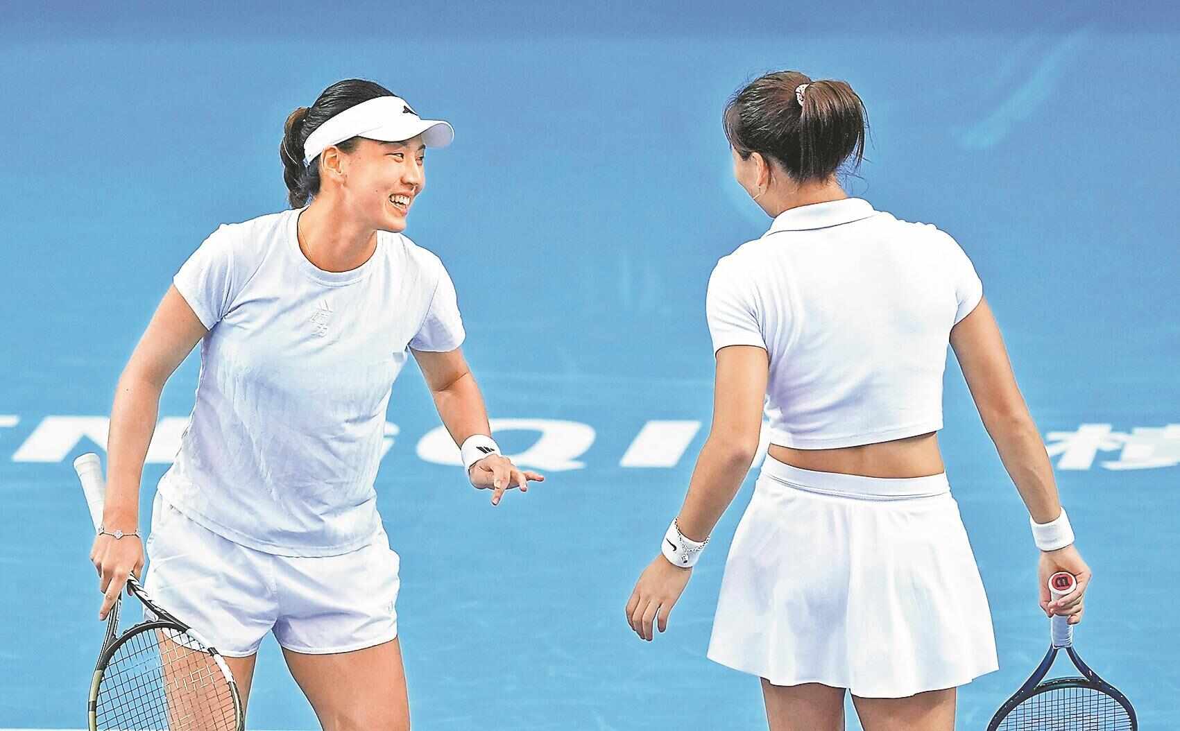 广东组合王欣瑜/袁悦迎来网球女双开门红