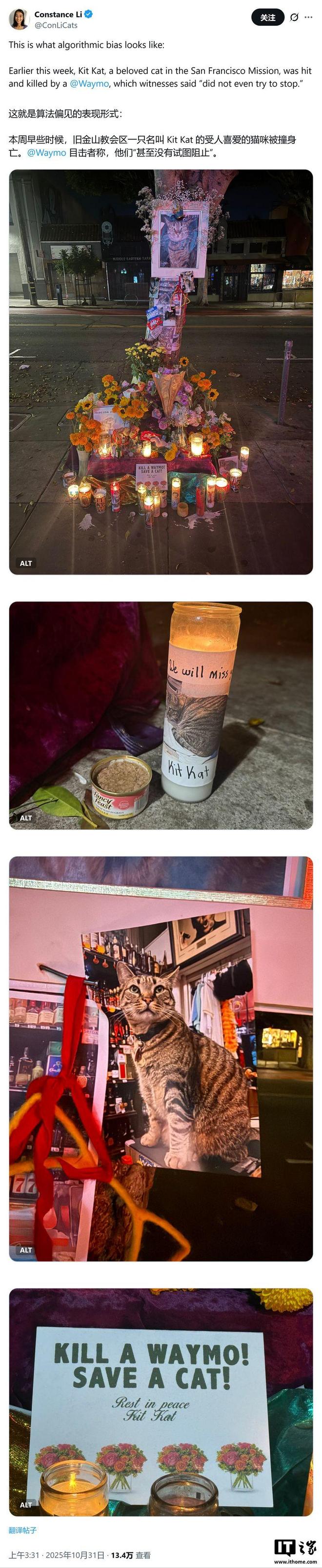 一只猫的死亡,让谷歌自动驾驶公司Waymo陷入公关危机