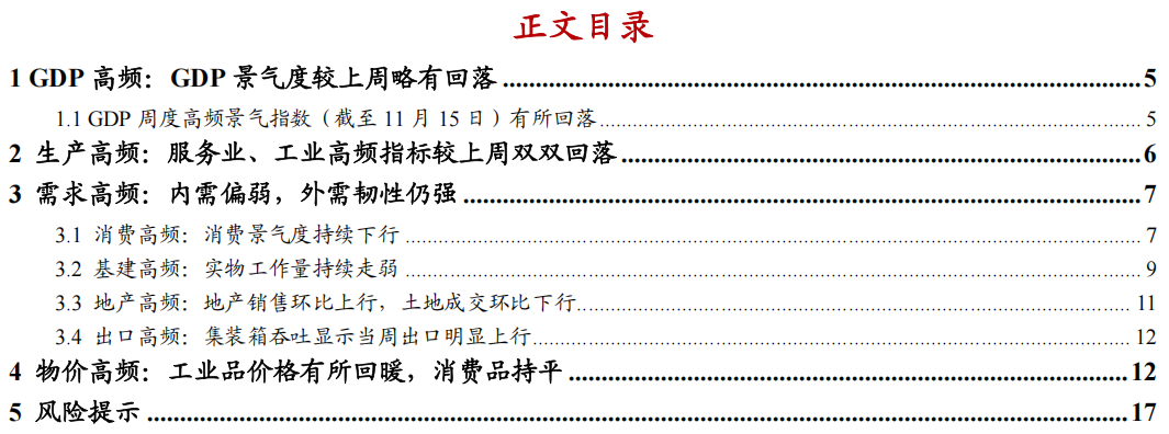 【浙商宏观||李超】经济周周看:本周经济景气度延续回落
