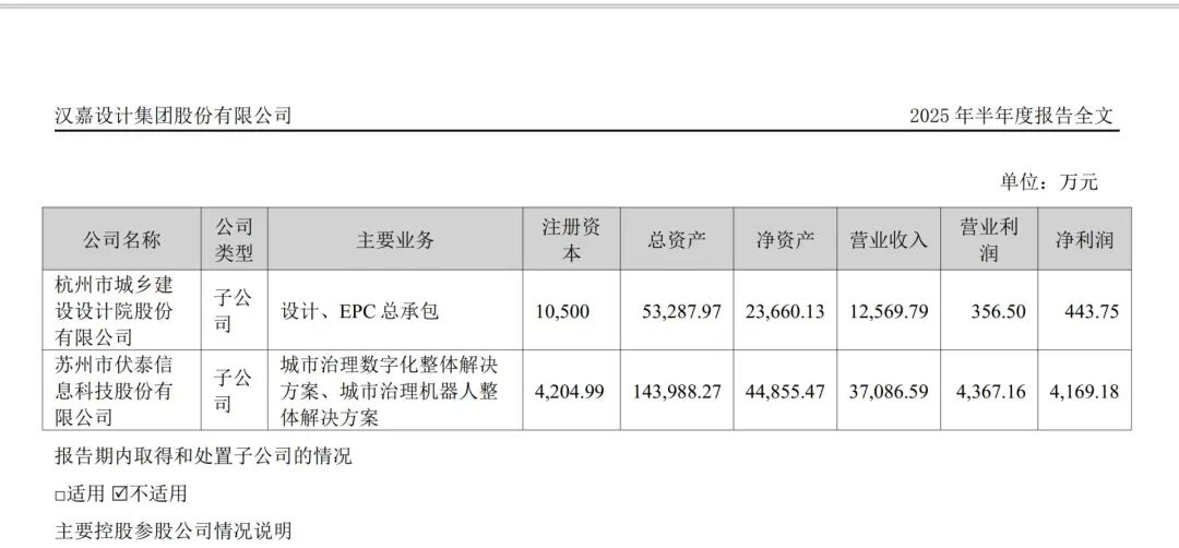 图片来源:汉嘉设计2025年半年报截图