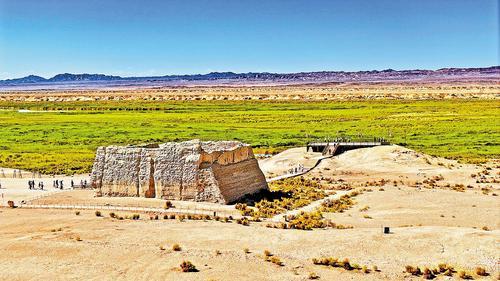 2024年8月10日拍摄的玉门关汉长城遗址。（资料片） 本报记者 张昊摄