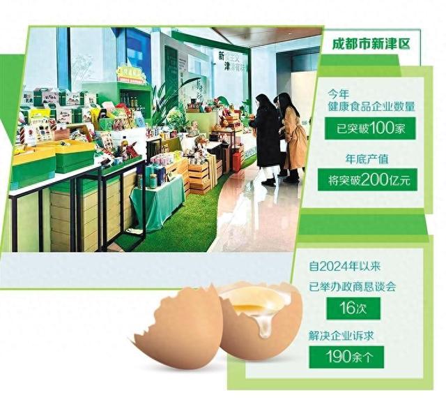 图为新津区健康食品产业园展厅内展示的各类“新津造”绿色健康食品。 经济日报记者 刘 畅摄