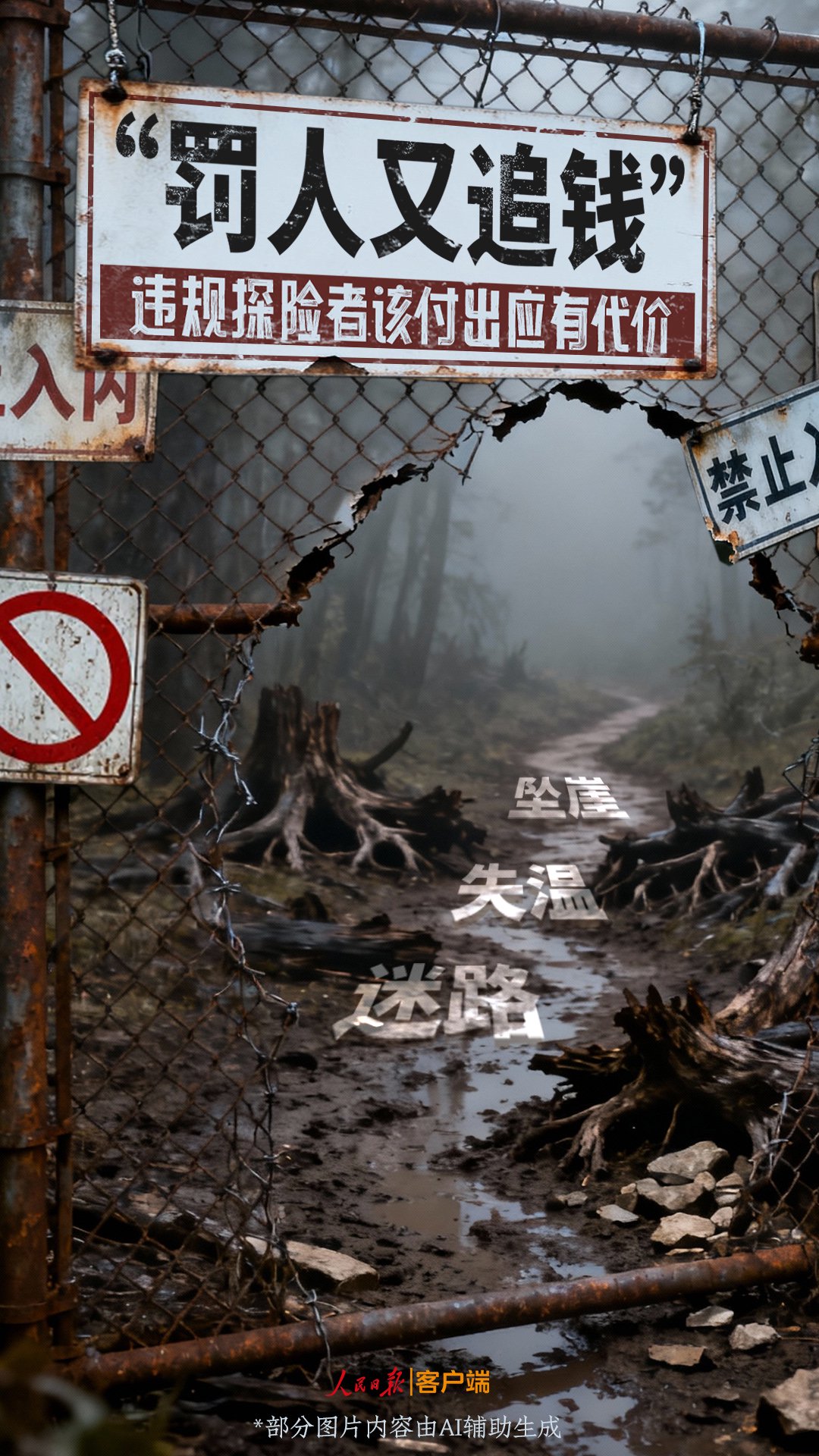 “驴友”被追偿7.4万元救援费用，人民锐评：“罚人又追钱”，违规探险者该付出应有代价