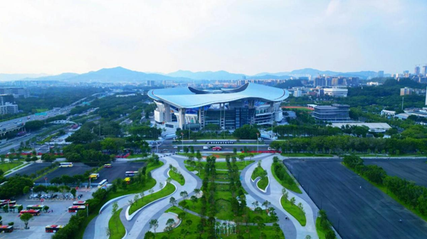 广东奥林匹克运动中心广场鸟瞰图