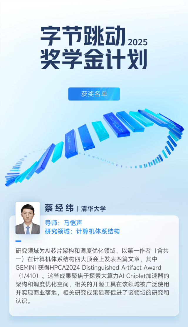 2025 字节跳动奖学金名单公布：奖学金增至 20 万元，并为导师追加 10 万元