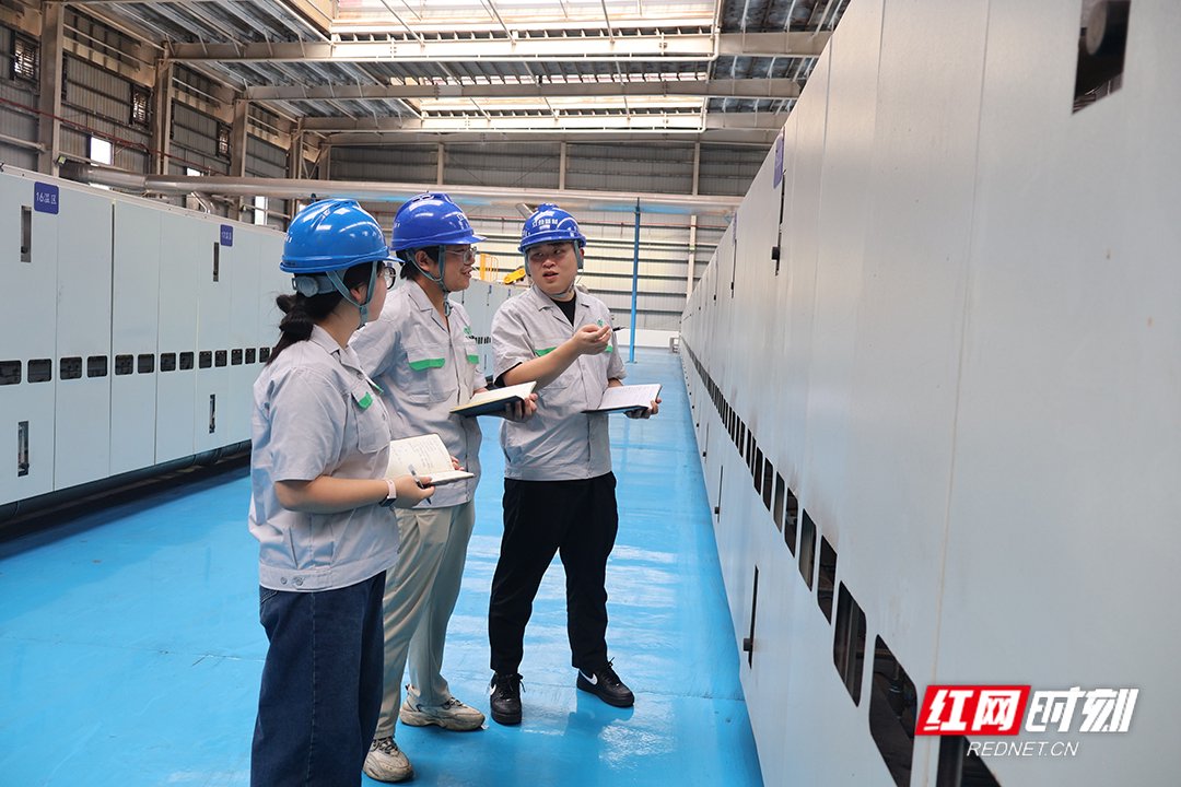 员工正在商讨方案。