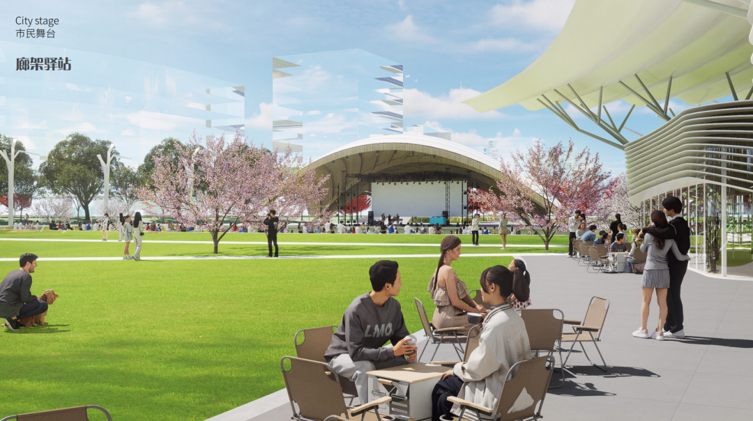 ▲ 人民公园二期项目 市民舞台设计效果图