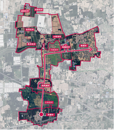 临港街道和美乡村片区示意图