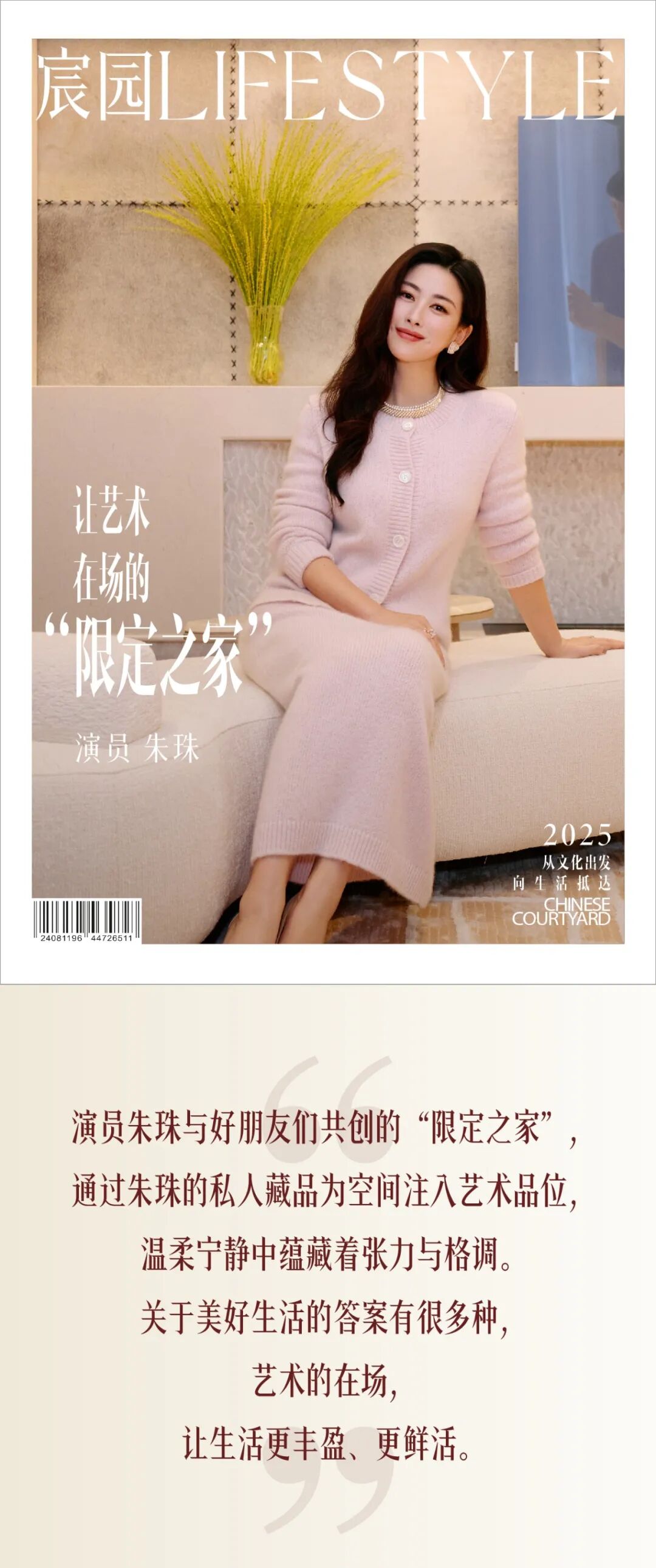 演员朱珠：我更倾向用当代艺术装点家