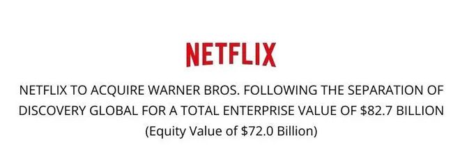 好莱坞“大地震”！奈飞豪掷超5000亿元收购华纳兄弟，包括《哈利波特》《权力的游戏》《蝙蝠侠》《老友记》等版权！迪士尼慌了？