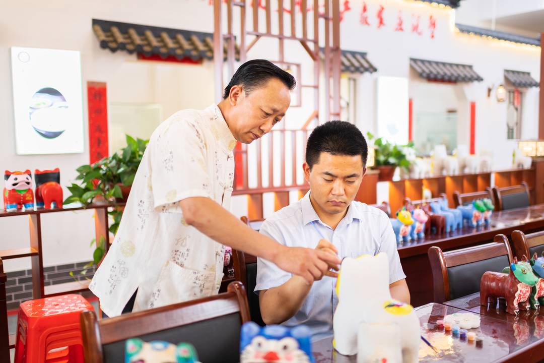 聶臣希指導兒子聶鵬