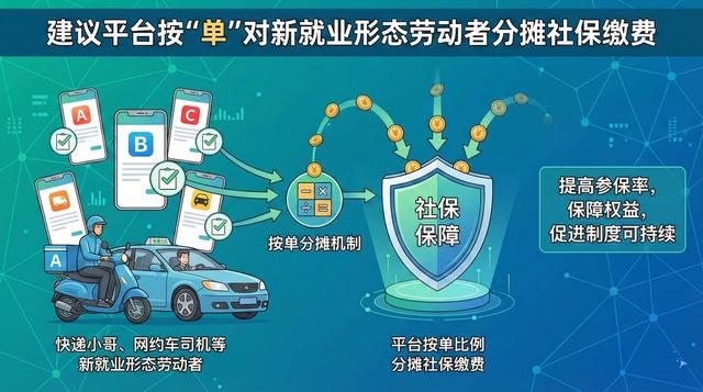 唐霁松：建议平台按“单”对快递小哥、网约车司机等分摊社保缴费