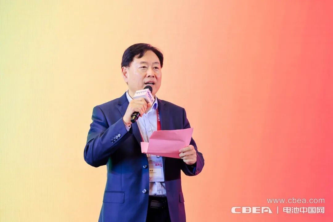 图为中国化学与物理电源行业协会秘书长王泽深致辞