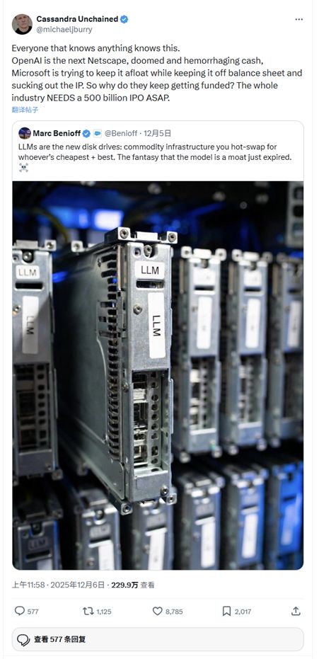 下一个网景？“大空头”向OpenAI开火：资金窟窿难填，注定覆灭！