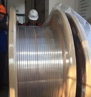 ▲铝稳定卢瑟福超导电缆