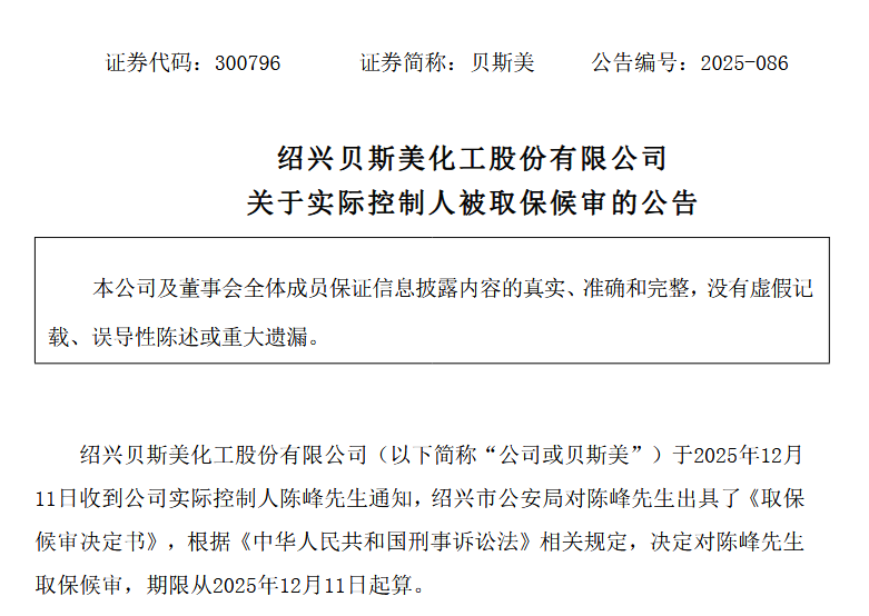 来源：贝斯美公告