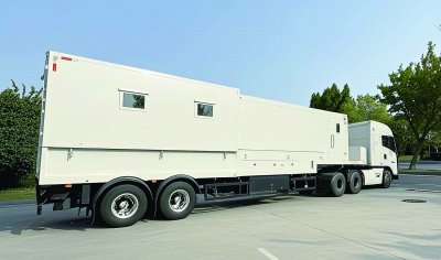 去年，英田光学研发的车载移动激光通信地面站成功交付。 企业供图