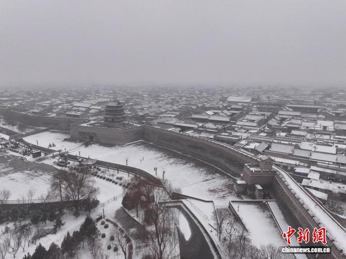 圖為山西平遙古城航拍圖。李飛 攝