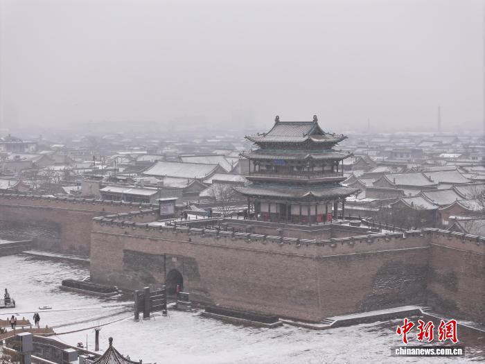 圖為山西平遙古城航拍圖。李飛 攝