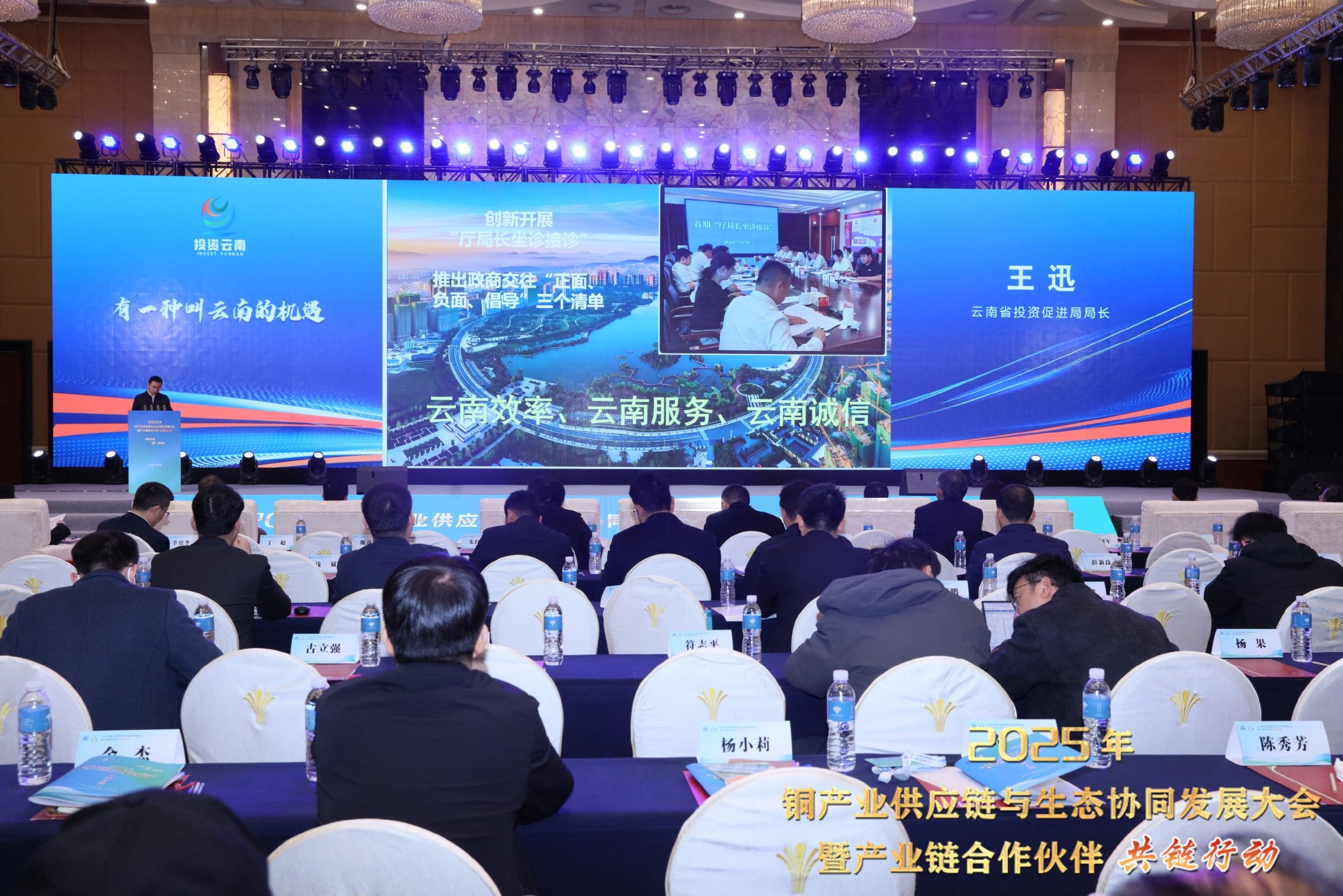 图为：云南省投资促进局局长王迅发言（中国铜业有限公司供图）