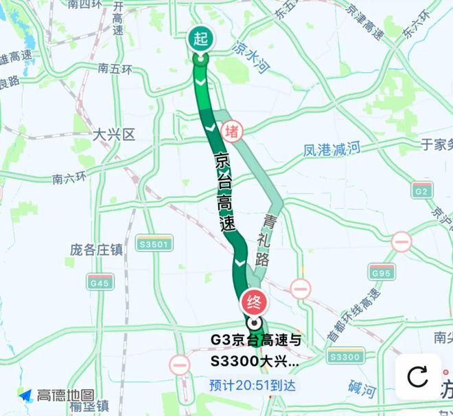 ▲北京市放行L3的路线