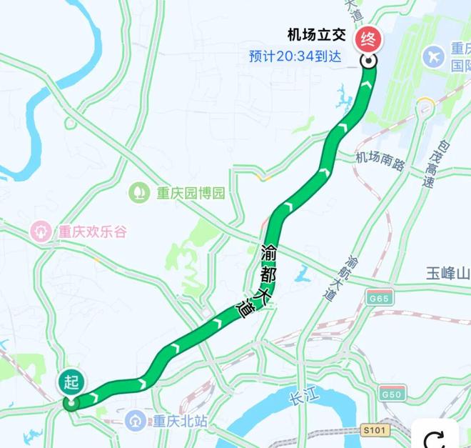 ▲重庆市放行L3的路线