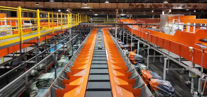 图源：艮业科技为转运中心提供的分拣设备