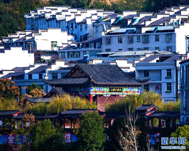 图为上庸鲜花小镇的冬日风光。