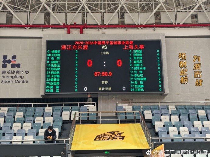 广厦VS上海大名单：孙铭徽胡金秋&王哲林张镇麟分别领衔