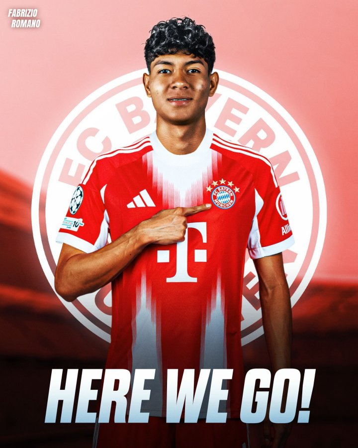 罗马诺：17岁中卫奥拉亚将与拜仁签约至2030年，加盟后将被外租