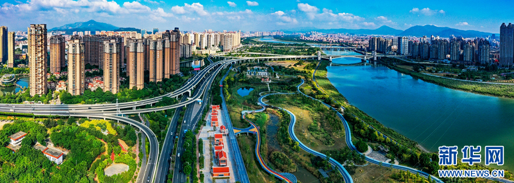 美丽的晋江城市风光。新华网发（晋江市文化体育和旅游局供图）