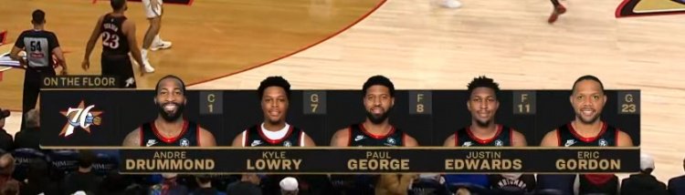 夕阳红阵容？76人上场庄神+洛瑞+乔治+爱德华兹+戈登 合计164岁！