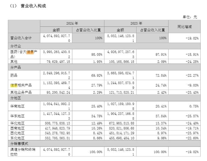 图源：仁和药业财报截图
