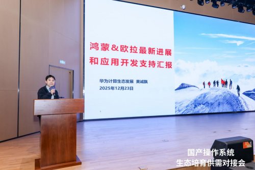 华为鲲鹏生态发展部生态总监黄诚飘作主题分享