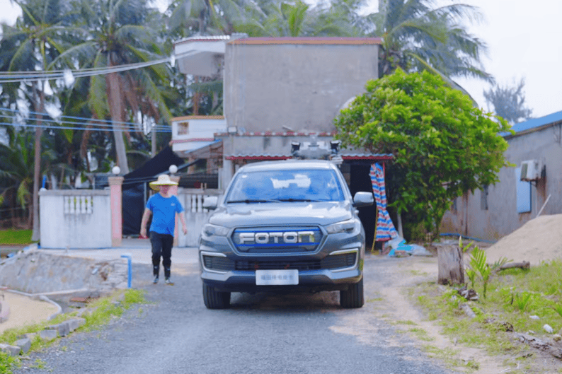 双能守护！福田大将军EV成鱼塘胡老板的“供电+运货”省心伙伴