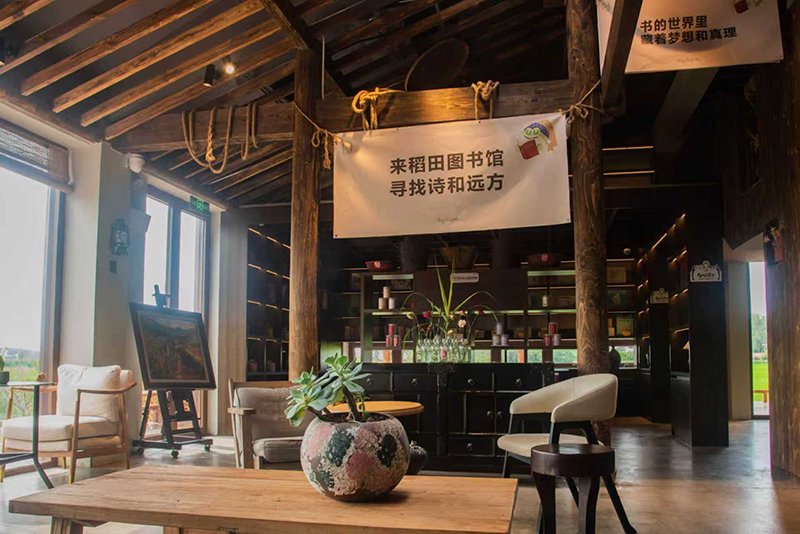 稻田圖書館內部。埇橋區委宣傳部供圖