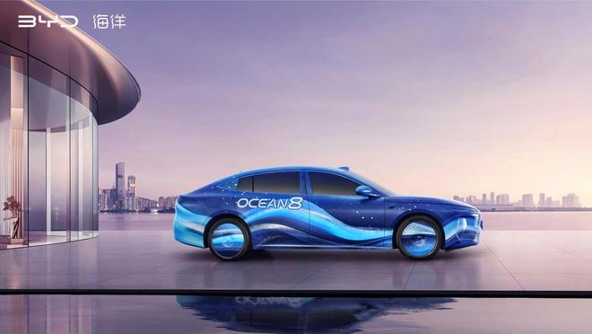 比亚迪海洋8系双旗舰预告图公布：轿车海豹08、SUV海狮08