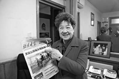 陶玉玲生前是《北京晚报》的忠实读者。 本报记者 王金跃 摄
