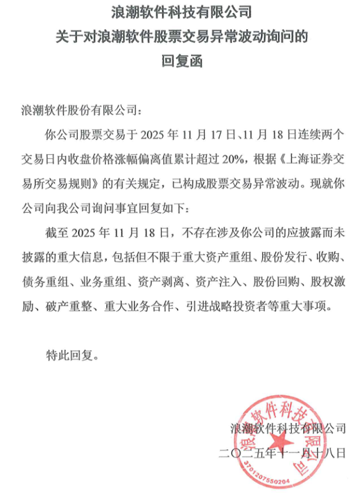 图片来源：浪潮软件官网公告