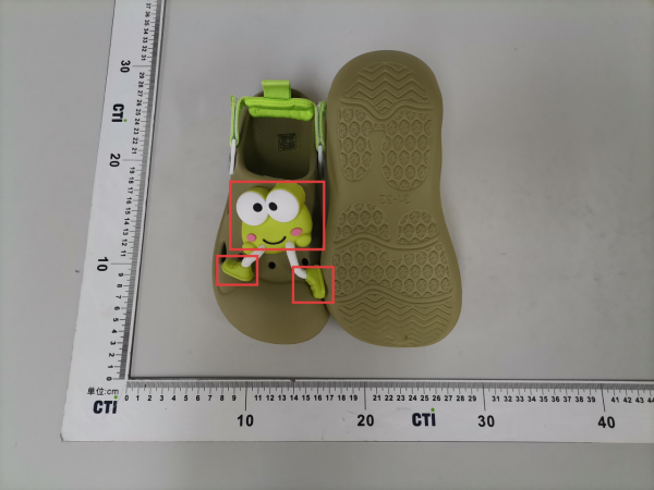 图1 balabala样品邻苯二甲酸酯、短链氯化石蜡超标部位示意图