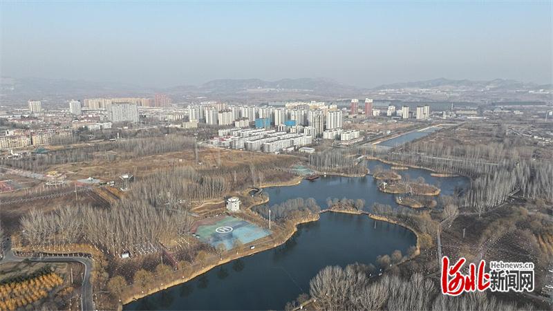 1月15日航拍的石家庄市井陉矿区杏花沟生态公园。郄晓伟摄