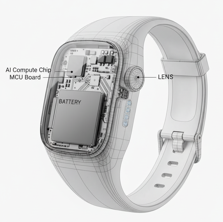 （手亿智能腕带二代原型设计稿。受访者供图）