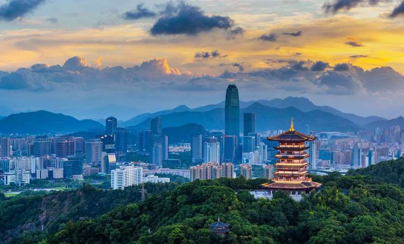 台州城市风貌图。